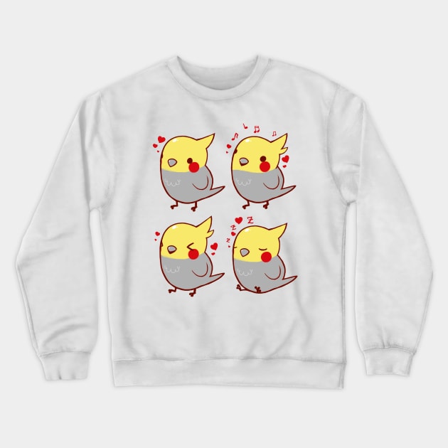 Cockatiel Lovelies Crewneck Sweatshirt by Shemii